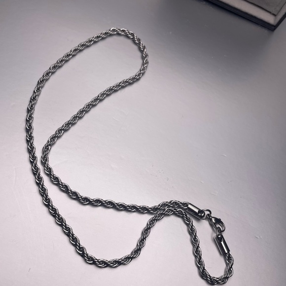 Steel Shop Chain 4mm Rope Chain- 20 inches Sterling Sliver - Picture 2 of 2